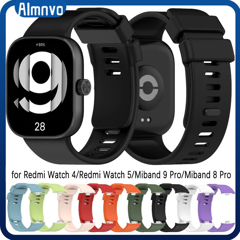 สายซิลิโคน สำหรับ for Redmi watch 6 5 Redmi Watch 4 กำไลข้อมือยางรัด สำหรับ SmartWatch Mi Band 8 Pro / Mi Band 10 9 Pro