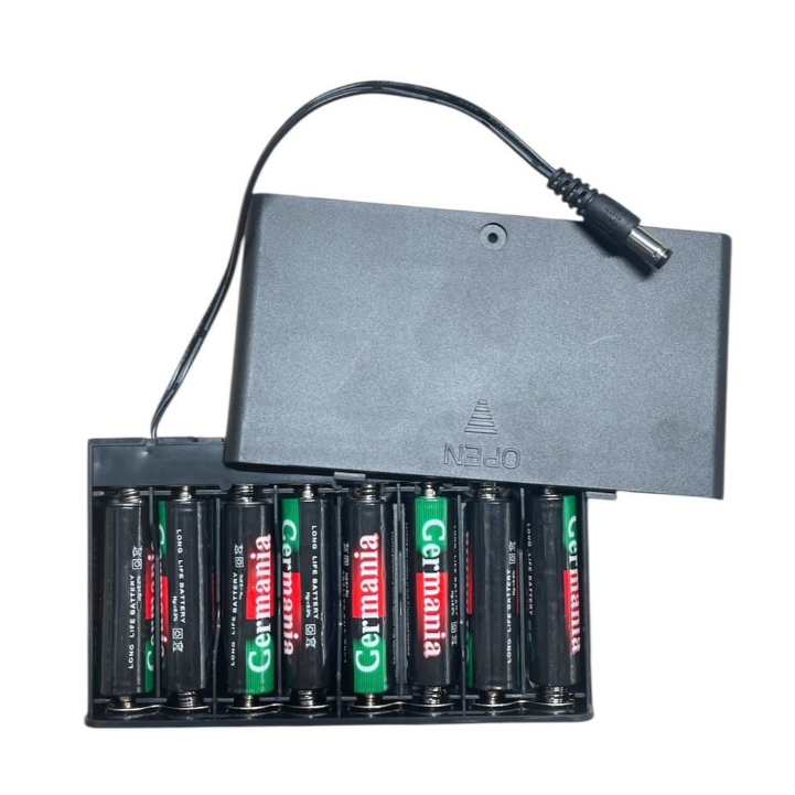 รางถ่าน ใส่ถ่านAA 8ก้อน DC 12V ไม่แถมถ่าน – โปรปัง