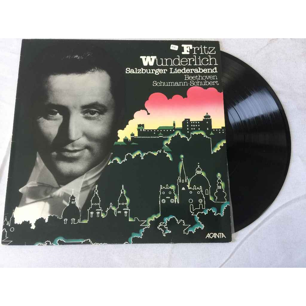 Fritz Wunderlich Hubert Giesen – Salzburger Liederabend ขนาด 12 นิ้ว LP B60