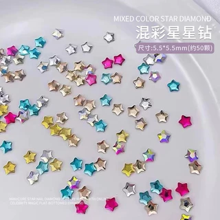 ดาวเพชร สำหรับแต่งเล็บขนาด4มิลและ6มิล 10 ชิ้นต่อแพค