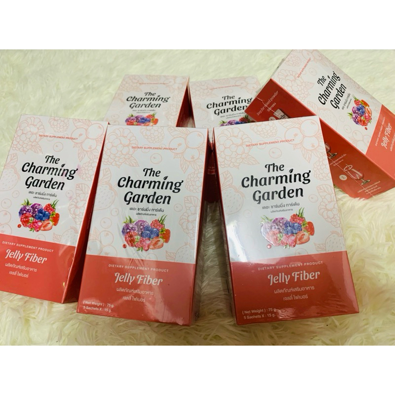 🍷เจลลี่ไฟเบอร์ Jelly Fiber The Charming Garden Jelly Fiber บรรจุ 5 ซอง (1 กล่อง)🍷