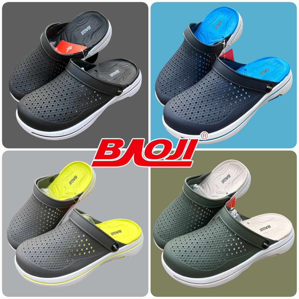 รองเท้า BAOJI สวมหัวโต​ หนานุ่ม​สบายเท้า​ ทนทานไม่ลื่น BO41-809 Size 41-45