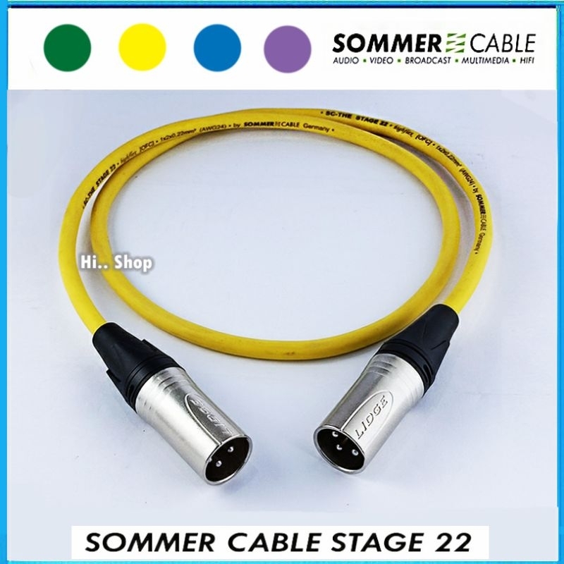 สาย XLRผู้ - XLRผู้ /สายSommer Stage22 /XLR-LIDGE แท้100% ทุกรายการ