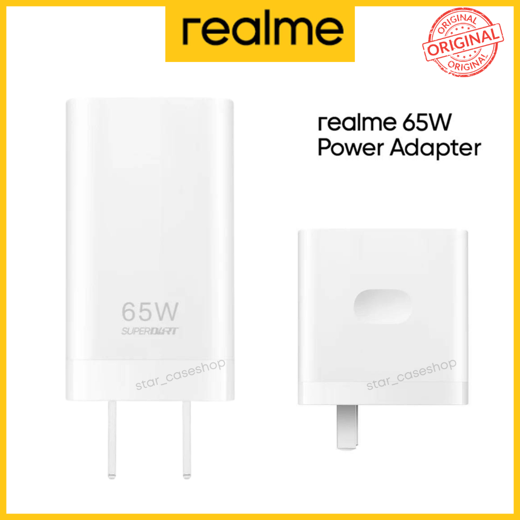 หัวชาร์จ Realme SUPERDART 65W ของแท้ ชาร์จไว ชาร์จด่วน สำหรับ 7Pro,Narzo20Pro,GT2,GT2Pro,GTneo2