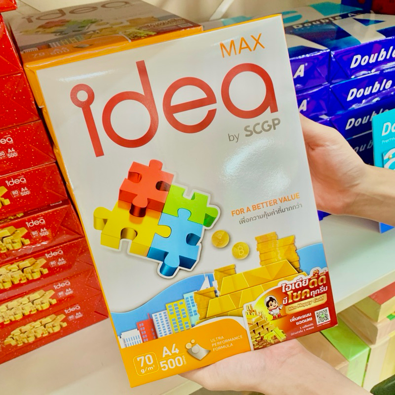 กระดาษ A4 idea max  (ไอเดียแม็กซ์)70 แกรม ถูกสุด (มีทั้งรีม/ลัง)