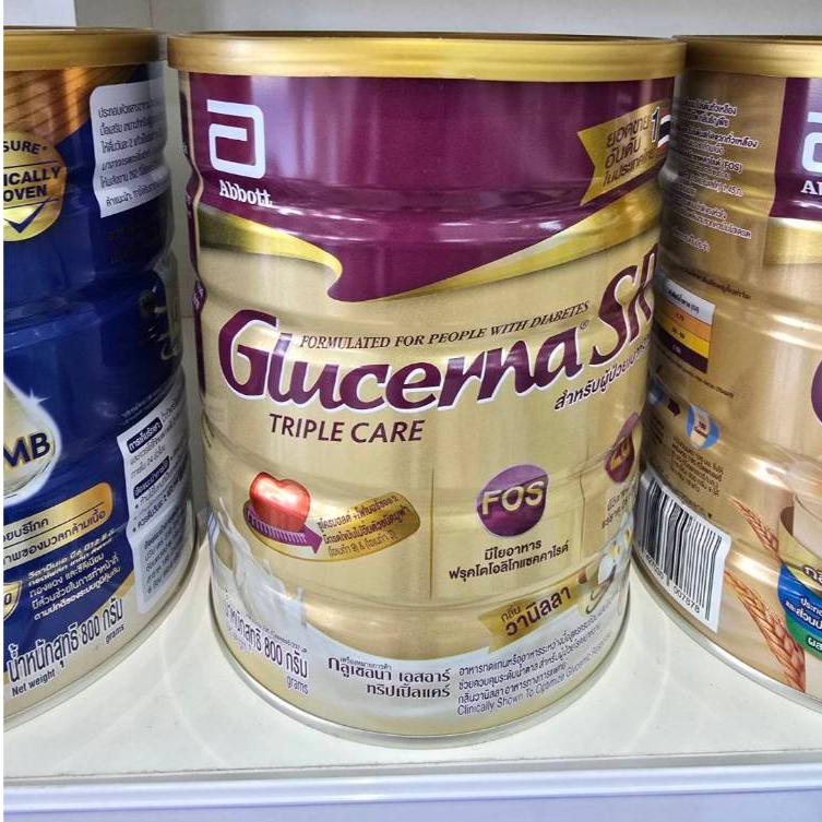 Abbott Glucerna SR Powd อาหารทดแทนสำหรับผู้ป่วยโรคเบาหวาน 800g วนิลา