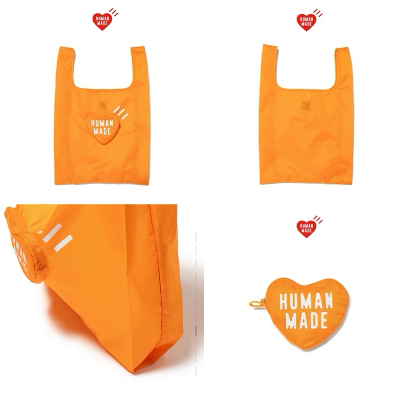 (Sale!!) พร้อมส่ง Human made HEART SHOPPER BAG - orange