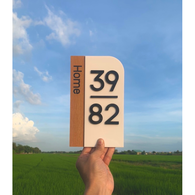 ป้าย ป้ายบ้านเลขที่ ป้ายเลขที่ห้อง ป้ายห้องคอนโด ป้ายมินิมอล LT2.7