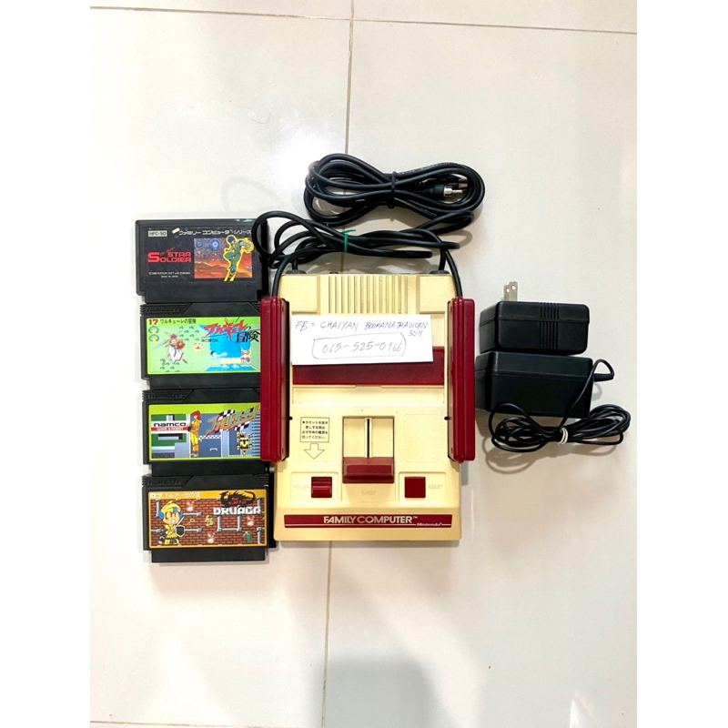 เครื่องเกมส์ Famicon Original Japan แท้ จากญี่ปุ่น เล่นได้ปกติ แถมตลับเกมส์ตามรูป เครื่องเกมส์แฟมิคอ