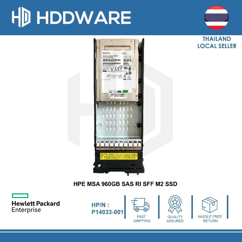 HPE MSA 960GB SAS RI SFF M2 SSD // P14033-001 // R0Q46A // KPM51RUG960G // SDFBE06NHA01