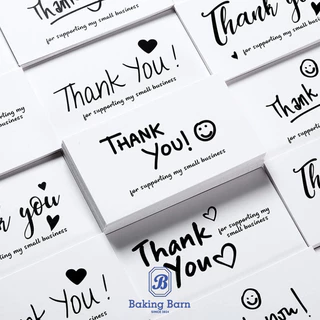 Baking Barn (50 ชิ้น/แพ็ค) Thank you card การ์ดอวยพร การ์ดเชิญงานแต่งงาน
