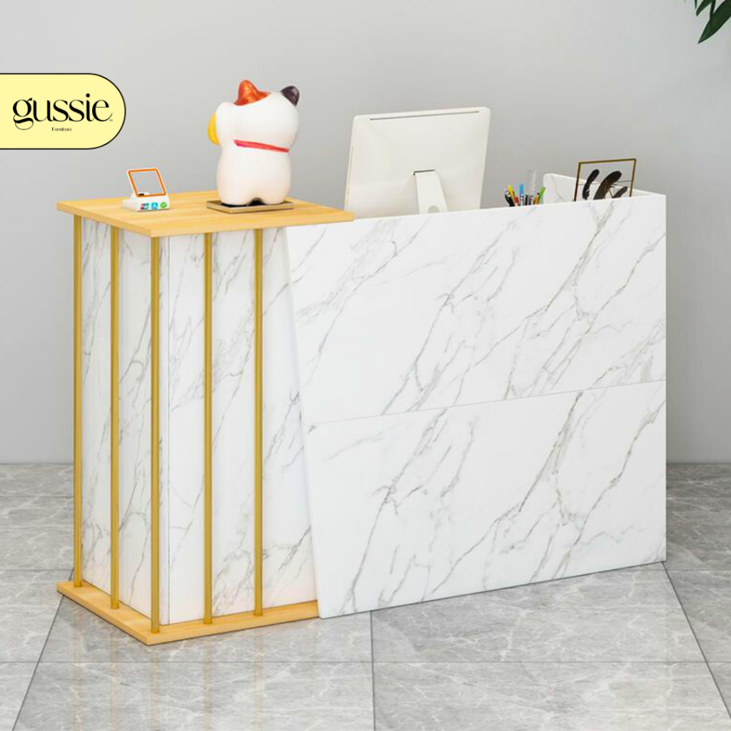 แคชเชียร์ 120x40x90ซม แคชเชียร์คิดเงินจ่ายเงิน เคาเตอร์ มีลิ้นชัก โต๊ะแคชเชียร์เคาเตอร์ประชาสัมพันธ์