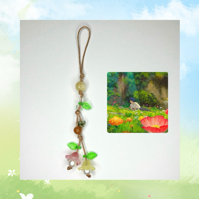 ⁺◟ linlin2_2 𐐪ї𐑂 |พวงกุญเเจเชือกเทียนถักตามสีรูปการ์ตูน