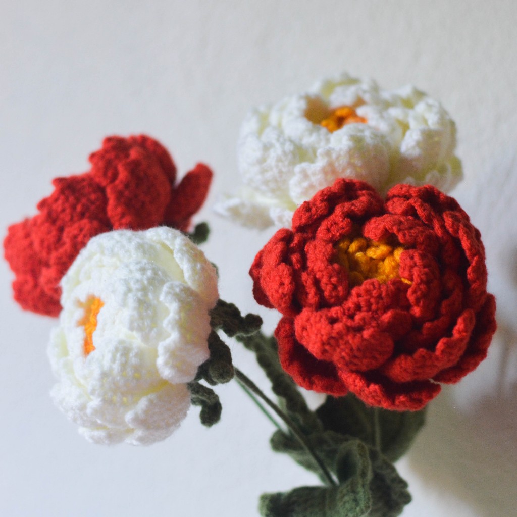🌺 โครเชต์ดอกโบตั๋น 🌺 (Peony) 🌺