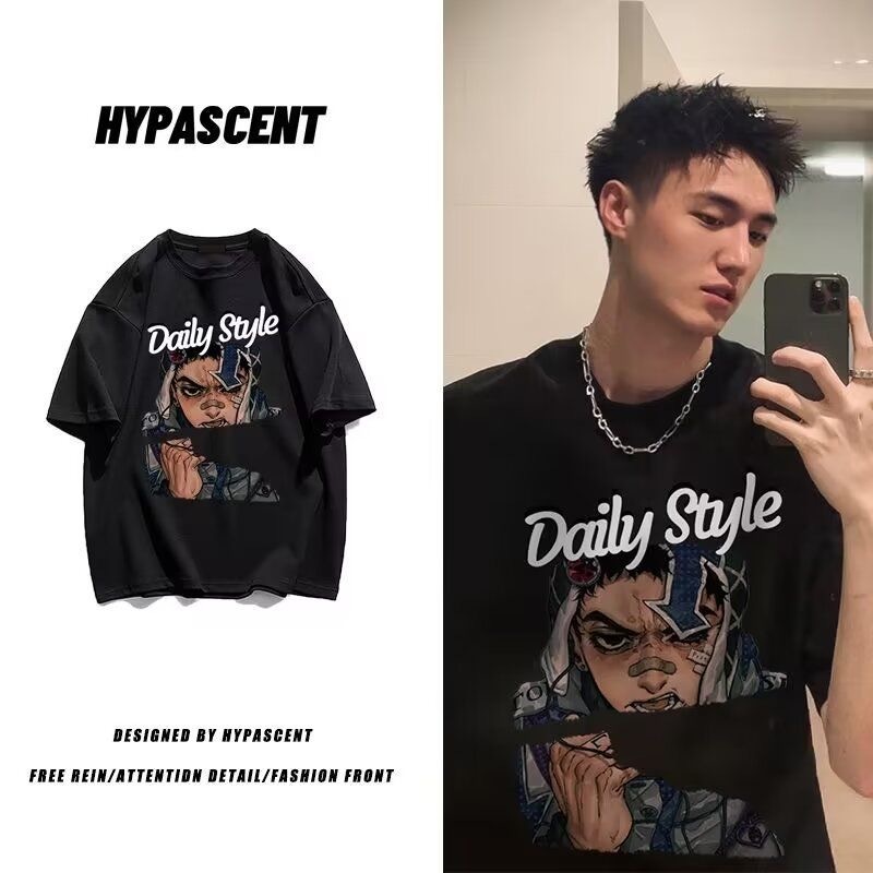 เสื้อยืด oversize เสื้อยืดผู้ชาย ผ้าฝ้าย 100% คอกลมแขนสั้น ไม่ยืดไม่ย้วย ผ้านุ่มใส่สบายใส่ง่าย