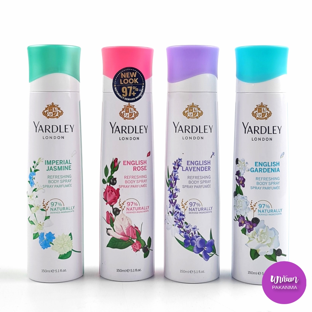 Yardley Refreshing Body Spray 150 ml ยาร์ดเลย์ สเปรย์น้ำหอม สำหรับ ฉีดร่างกายให้หอมสดชื่น