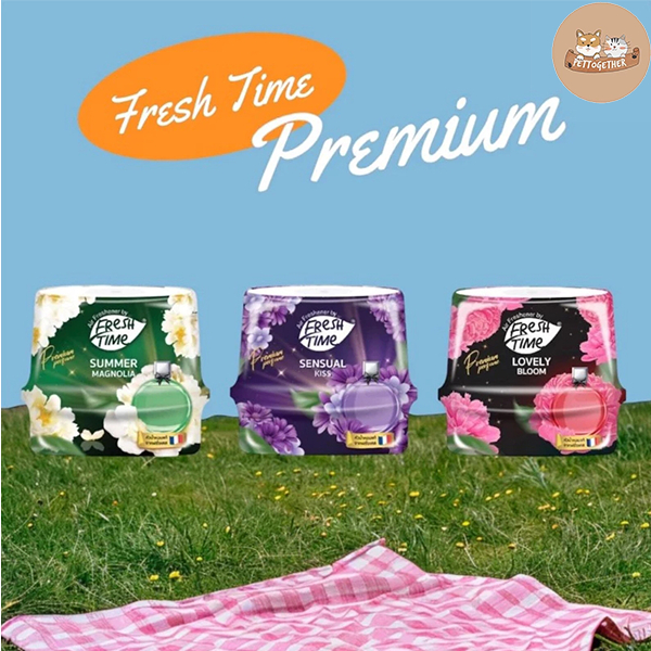 เจลหอมปรับอากาศ FreshTime ขนาด 180 กรัม น้ำหอมกลิ่นพรีเมี่ยม หัวน้ำหอมนำเข้าจากฝรั่งเศส