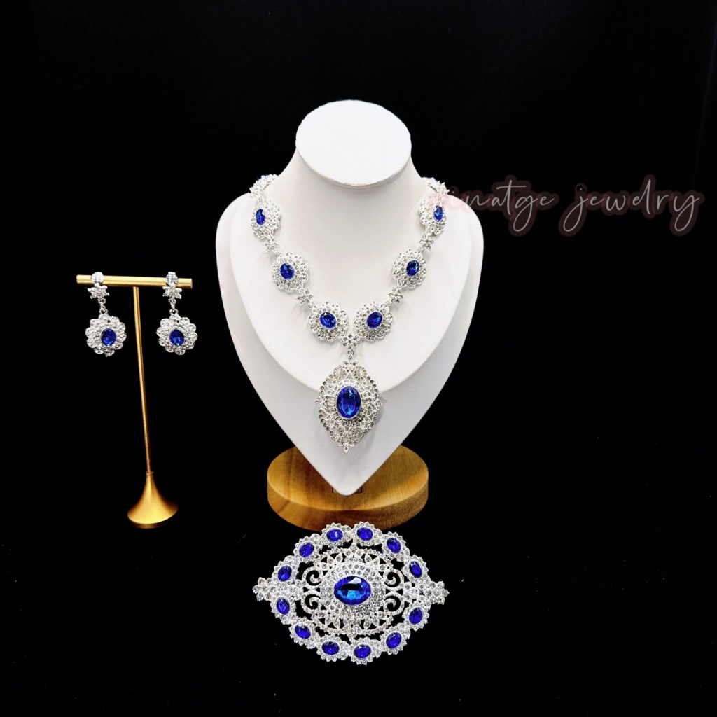 สร้อย CZ สร้อยคอพร้อมต่างหู สังวาลย์ เข็มขัด  เซ็ทสร้อยคอและต่างหู ปิ่นปักผม