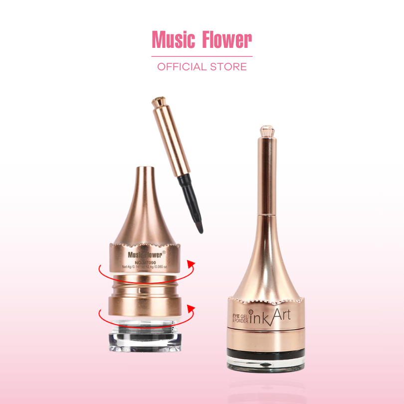[Music Flower] INK ART EYE GEL & POWDER เจลไลเนอร์+เนื้อฝุ่น งานตาและคิ้ว กันน้ำกันเหงื่อ 24 ชม.
