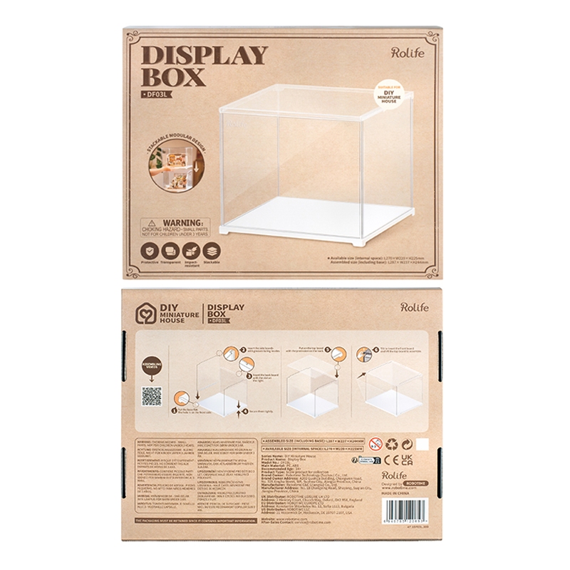 Robotime กล่องพลาสติก กล่องใส DIY RBT DISPLAY BOX
