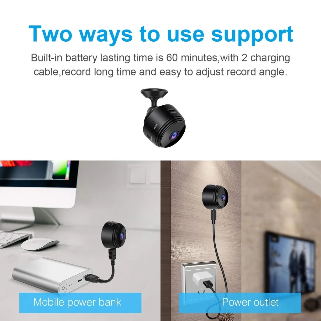 กล้อง A9 Mini HD พร้อมกล้องวงจรปิด Night Vision/Smart Monitor