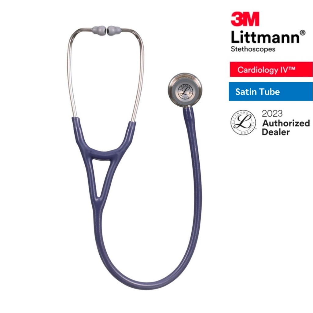 3M Littmann Cardiology IV Stethoscope, 27 inch, #6187C (Midnight Blue Tube, Satin Tube)