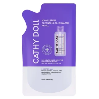 Cathy Doll คลีนซิ่งวอเตอร์ 400ml (รีฟิล) เคที่ดอลล์ มีตัวเลือก 3สูตร Bright Up,HYA,ACNE