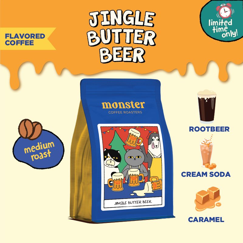 Monster Coffee Roasters เมล็ดกาแฟกลิ่น JINGLE BUTTER BEER