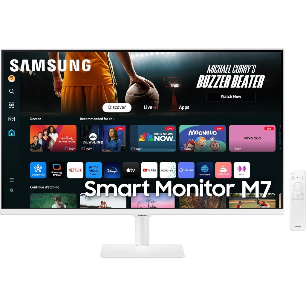 [ผ่อน0%]SAMSUNG M7 M70D LS32DM701UEXXT Series 32" 4K UHD Smart Monitor & Streaming TV, Airplay, BT, 