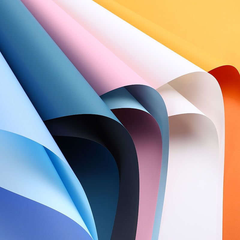 【20แผ่น】บรรจุภัณฑ์ดอกไม้ 58 * 58 ซม. ของขวัญบรรจุภัณฑ์กระดาษสองด้านสี