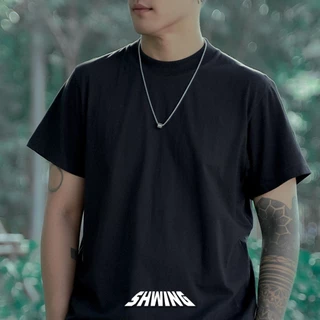 SHWING เสื้อคอฟิต 3.5 ซม. แขนลอย VINTAGE SHORT SLEEVE ผ้า Supersoft ใส่สบาย COTTON COMB 100%