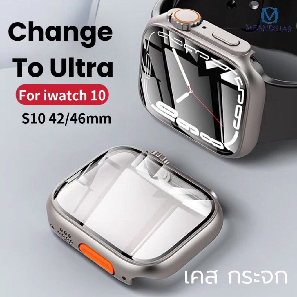 เคสกระจก UUT  Apple Watch for iWatch Ultra 3 2 SE42 มม 46มม. for iWatch 10  11 เคสกระจก iwatch 10 แบ