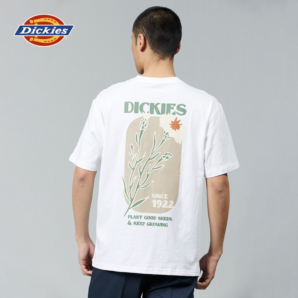 DICKIES MEN'S TEE SS SINGLE JERSEY - WHITE เสื้อ เสื้อยืด เสื้อยืดแขนสั้น ผู้ชาย