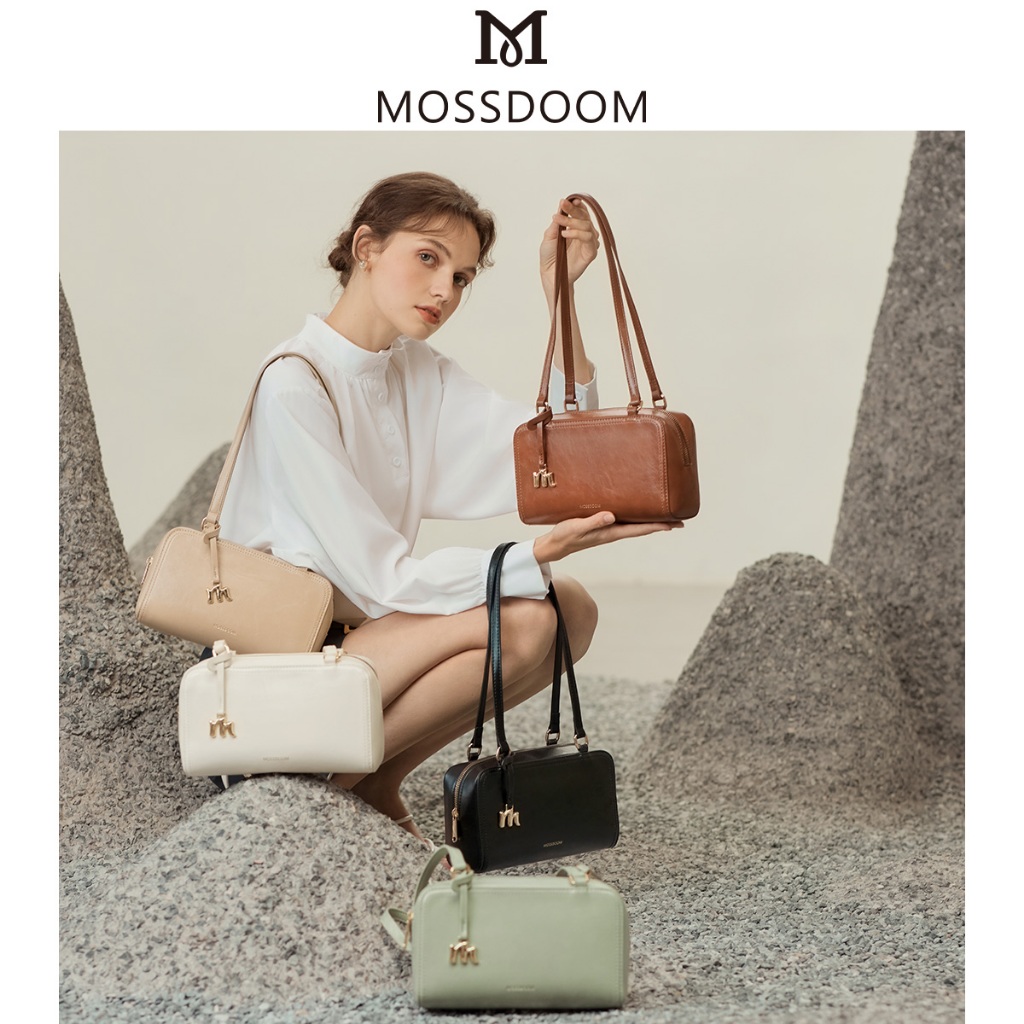 MOSSDOOM Reyna Bag กระเป๋าสะพายไหล่ผู้หญิงลำลองและเรียบง่าย
