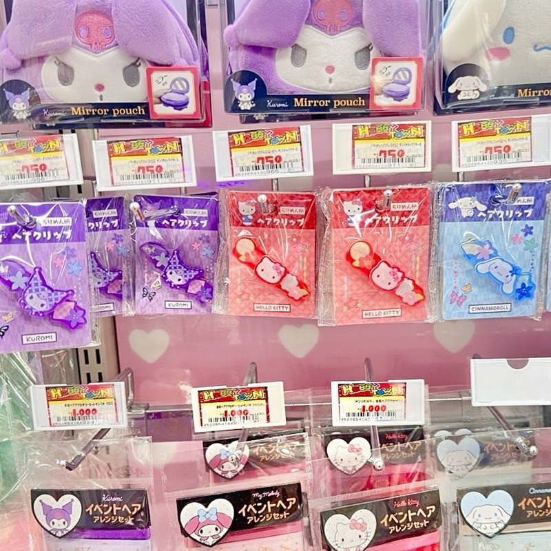 Sale กิ๊บซานริโอ้ 🌸 กิ๊บติดผมซานริโอ้ ลายดอกไม้ (1 ชิ้น) Sanrio Chirimen Hair clip ของเเท้หิ้วจากช็อปญี่ปุ่น