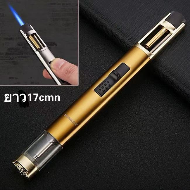 ไฟกันลมปรับระดับได้ ไฟฟู่ 1 หัวพ่น พร้อมเปลวไฟ 1หัว ใช้งานสะดวก เหมาะสำหรับจุดซิการ์/เทียน/เตาแก๊ส/ทำอาหาร