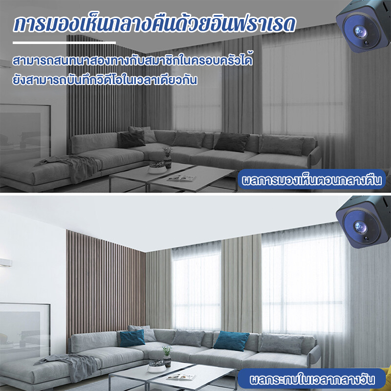 【ประสานเสียงและวิดีโอ】X1กล้องวงจรขนาดเล็ก Full HD/1080P WIFI การมองเห็นตอนกลางคืนที่ชัดเจน เล็ก ซ่อนสะดวก