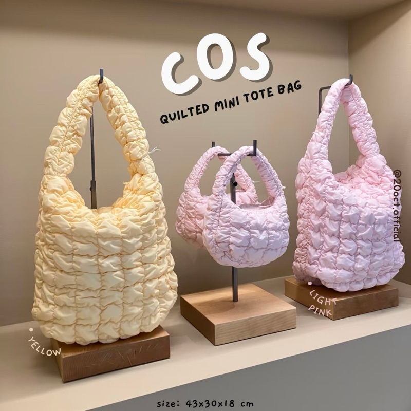 (พร้อมส่ง/ส่งไว) แท้ เรียกแมสได้ | COS Quilted Mini Tote Bag