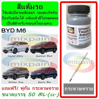 สีแต้มรถ BYD M6  ทุกสี ขนาดบรรจุ 50 ML. ฟรี พู่กันแต้มสีและก…