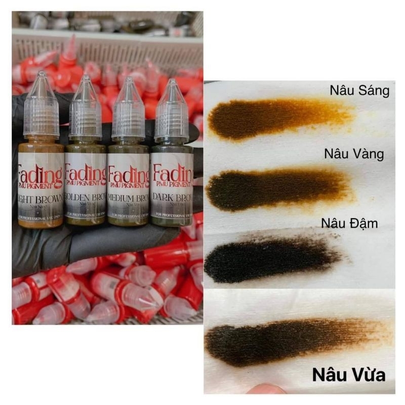 ส สีFading สักสวยสักติดไวลอกแล้วสามารถเห็นสีได้ทันที80%~90% สีมีใบเซอร์รับประกัน