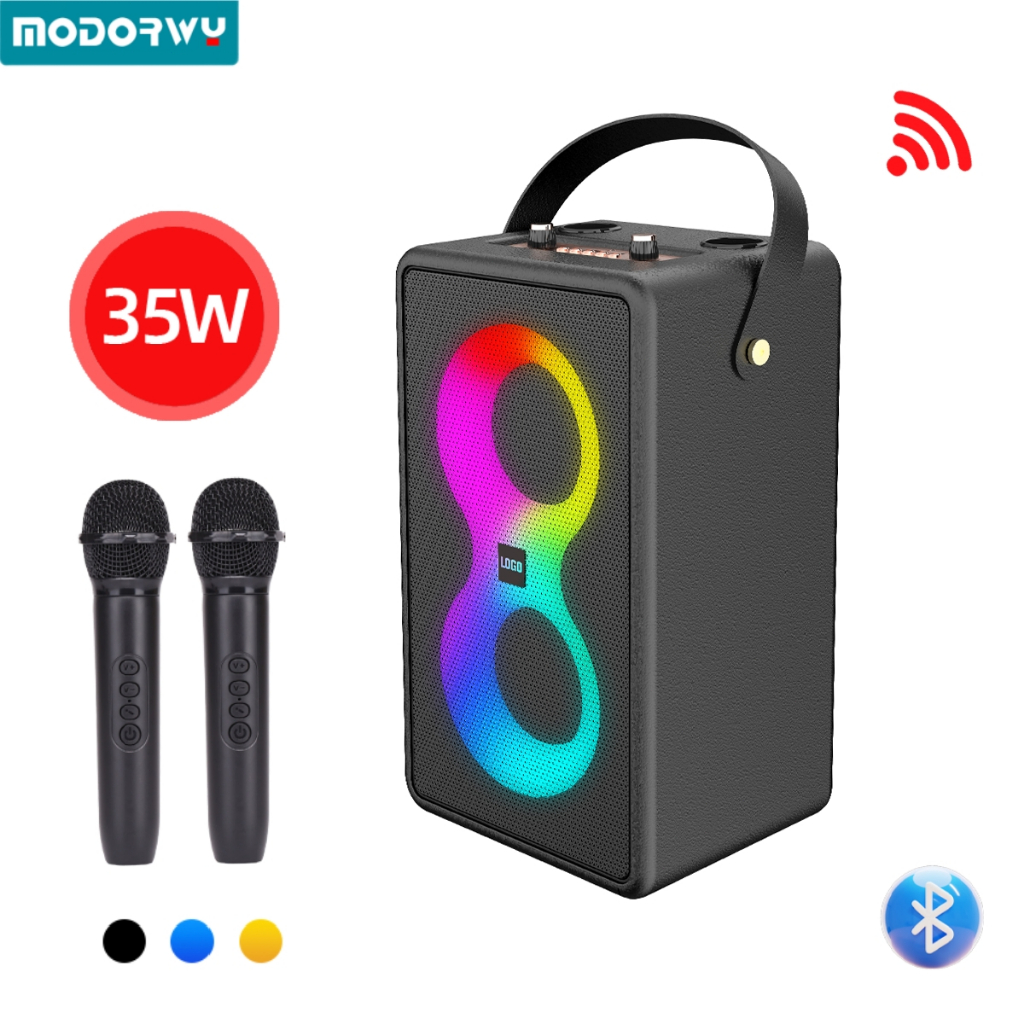 Modorwy ลำโพง bluetooth ลําโพงบลูทูธ ลําโพงบลูทูธเบสหนัก ลำโพงพร้อมไมค์ ลำโพงคาราโอเกะพร้อมไมค์ AUX/USB/TF/FM M4401&4402