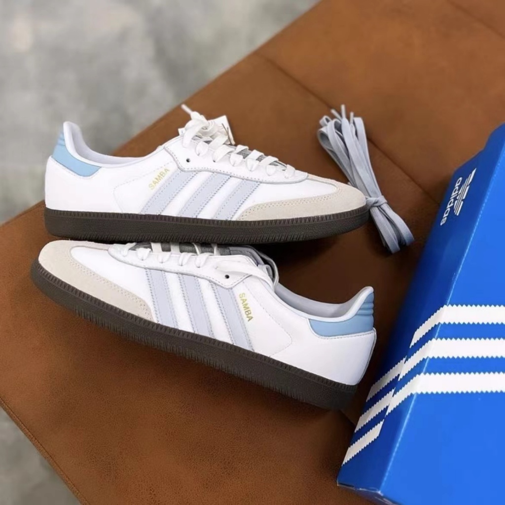 （ของแท้ 100 %）💯adidas originals Samba OG ID2055 สีเบจฟ้า