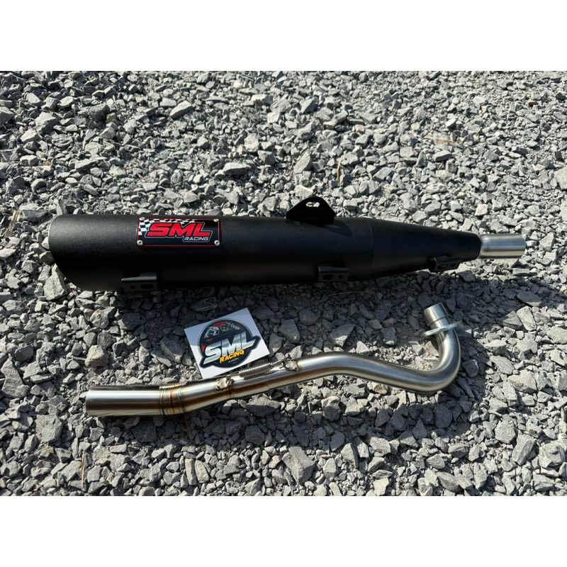ท่อW-125S/lไฟเลี้ยวบังลม/หัวเถิกคอไล่เลือกสเปดได้(สีดำพาวเดอร์โค้ท)คุณภาพดีทนแรง