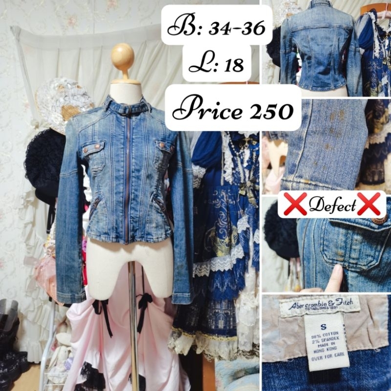 jacket​ ยีนส์​ทรงครอปคอปีน
