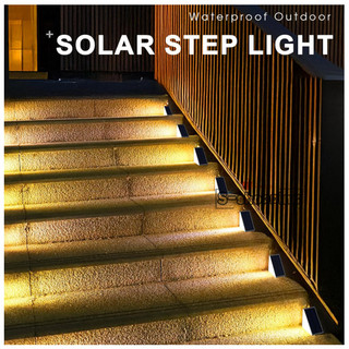 SJD-13LED ไฟเหลือง ไฟโซล่าเซลล์  Solar STEP light 13 LED IP67กันฝน ติดบันไดหน้าบ้าน  เพิ่มความสวยงาม