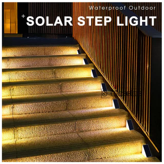 SJD-13LED ไฟเหลือง ไฟโซล่าเซลล์ Solar STEP light 13 LED IP67กันฝน ติดบันไดหน้าบ้าน เพิ่มความสวยงาม
