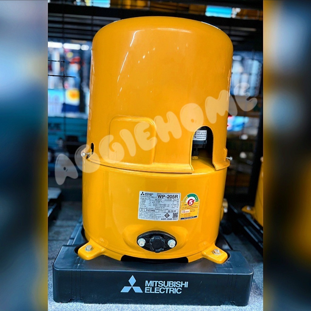 MITSUBISHI ปั๊มอัตโนมัติ มิตซู รุ่น WP-205R (แบบถังกลม) กำลัง 200 วัตต์ /220V./ ปั๊มบ้าน ปั๊มน้ำ