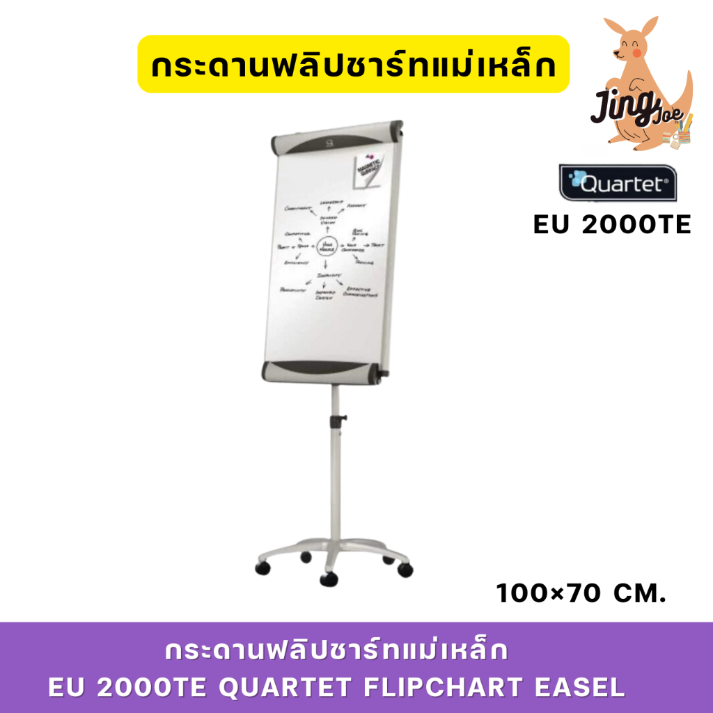 กระดานฟลิปชาร์ทแม่เหล็ก EU 2000TE (100×70ซม.) QUARTET FLIPCHART EASEL EU2000TE