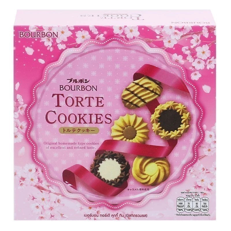 Bourbon Torte Cookies Tin เบอร์บอน ทอร์เต้ คุกกี้ ทิน คุกกี้รวมรส 310 กรัม