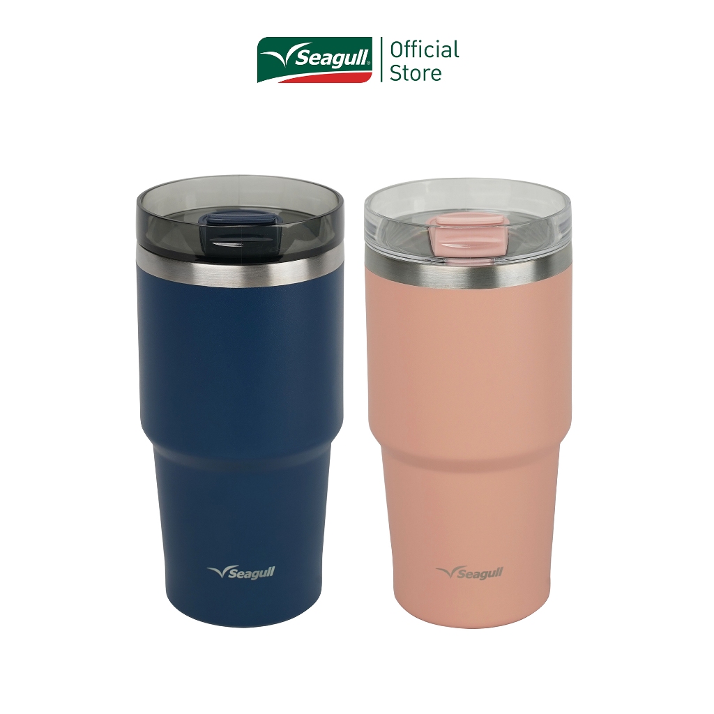 Seagull แก้วน้ำสุญญากาศ เรดดี้ 0.6 ลิตร เลือกได้ 2 สี สีน้ำเงินเข้ม และสีชมพู